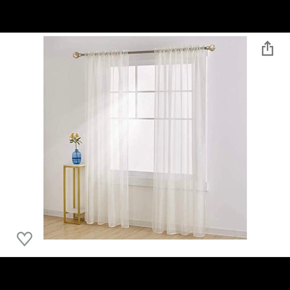 LUMINO Sheer curtains! New 54w x 84L - Picture 3 of 5